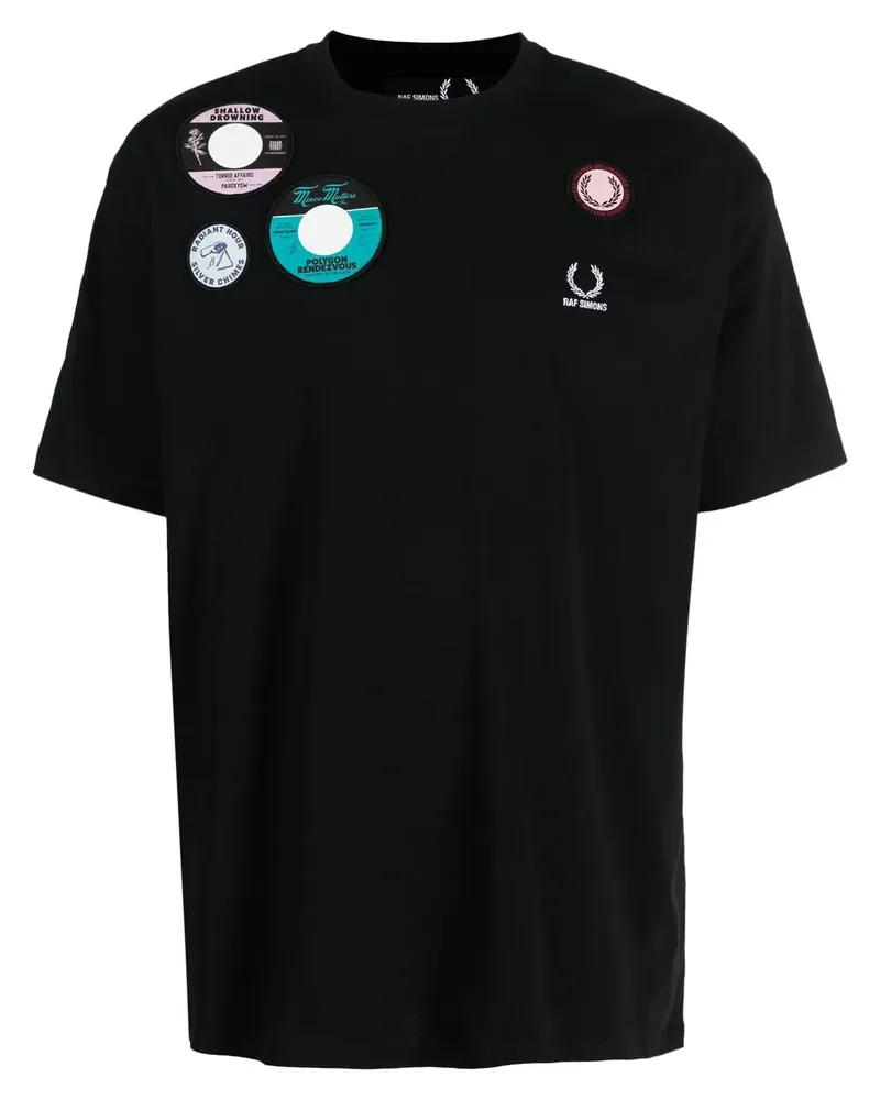Raf Simons T-Shirt mit Patch-Detail - Schwarz Schwarz