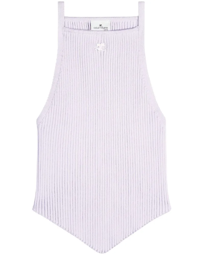 Courrèges Pointy Tanktop aus Rippstrick - Violett Violett