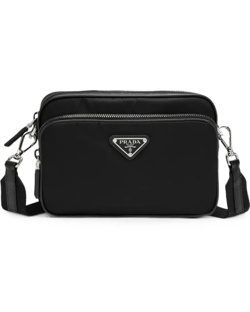 Prada Schultertasche mit Einsätzen aus Re-Nylon - Schwarz Schwarz