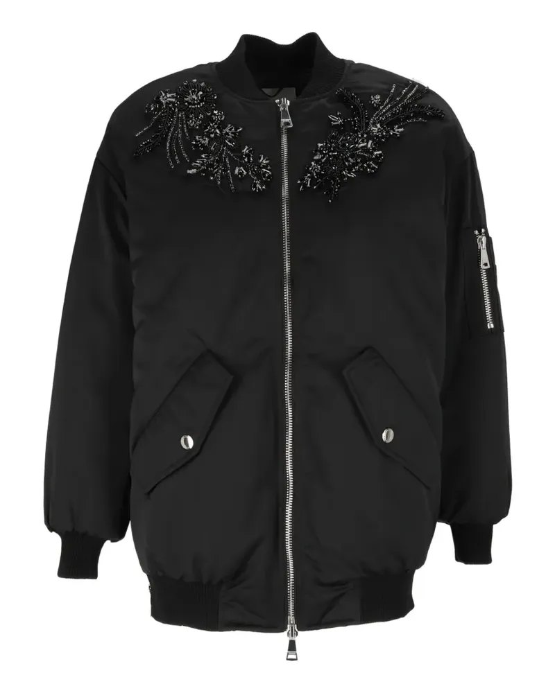 Ermanno Scervino bead-embellished bomber jacket - Schwarz Schwarz