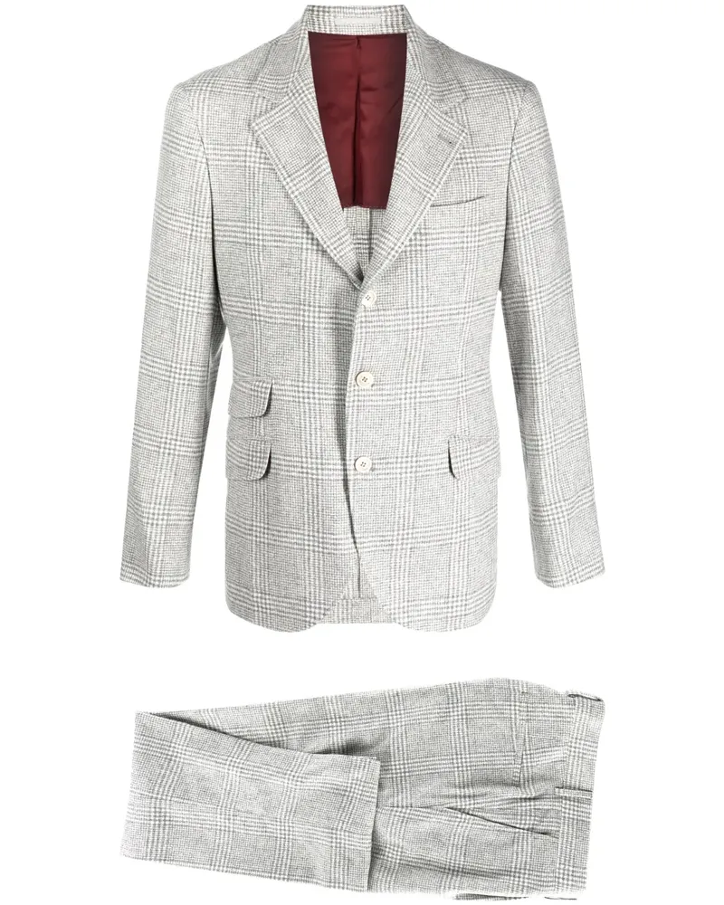 Brunello Cucinelli Karierter Anzug - Grau Grau