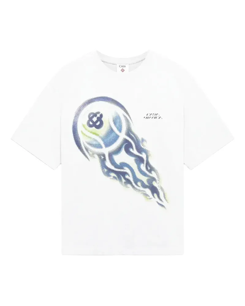 Casablanca Paris Klassisches T-Shirt - Weiß Weiß