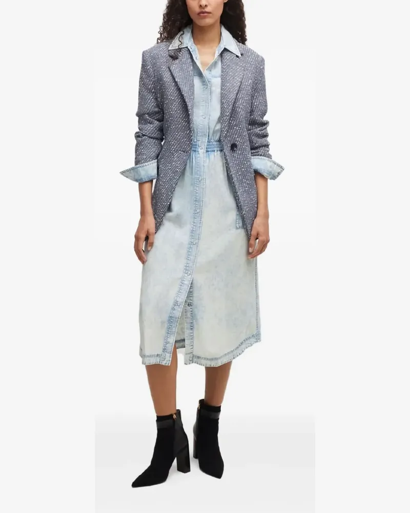 HUGO BOSS Jeans-Hemdkleid - Blau Blau