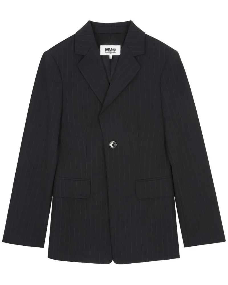 Maison Margiela Blazer mit Nadelstreifen - Schwarz Schwarz