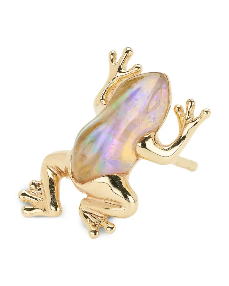 Bibi van der Velden Mini Frog Ohrstecker mit Opal und Quarz - Gold Gold