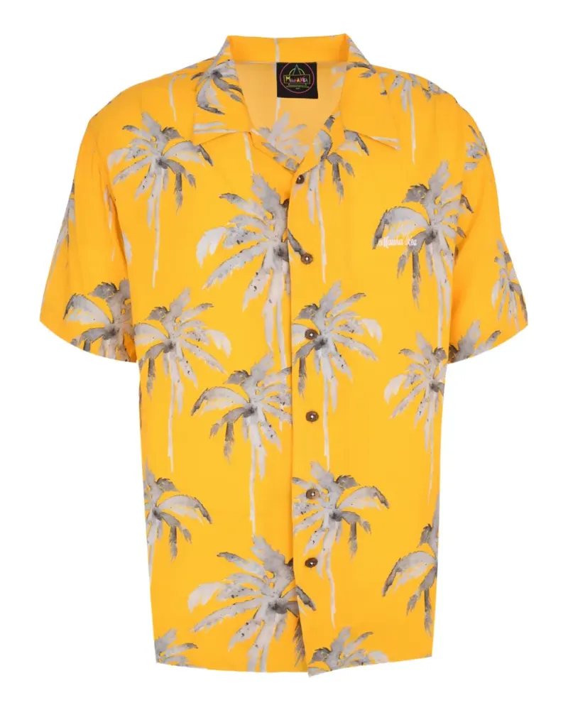 MAUNA KEA Hemd mit Palmen-Print - Gelb Gelb