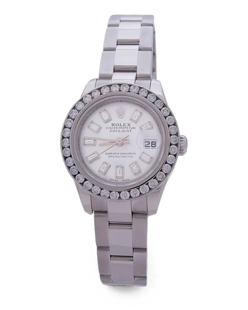Rolex Datejust Armbanduhr mit Diamanten, 26mm - Silber Silber