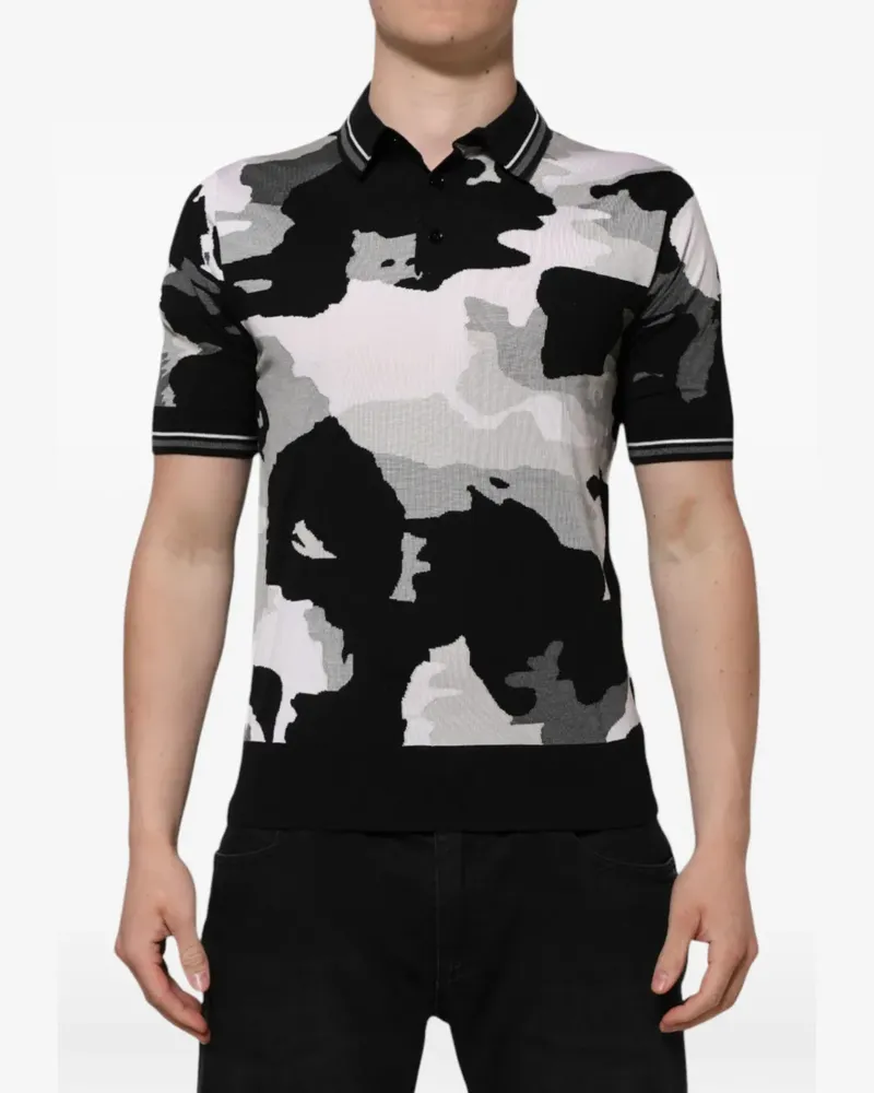 Dolce & Gabbana T-Shirt mit Camouflage-Print - Schwarz Schwarz