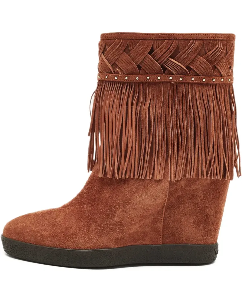 Le Silla fringe-embellishment suede boots - Braun Braun