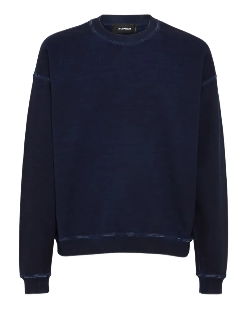 Dsquared2 Sweatshirt mit Logo-Patch - Blau Blau
