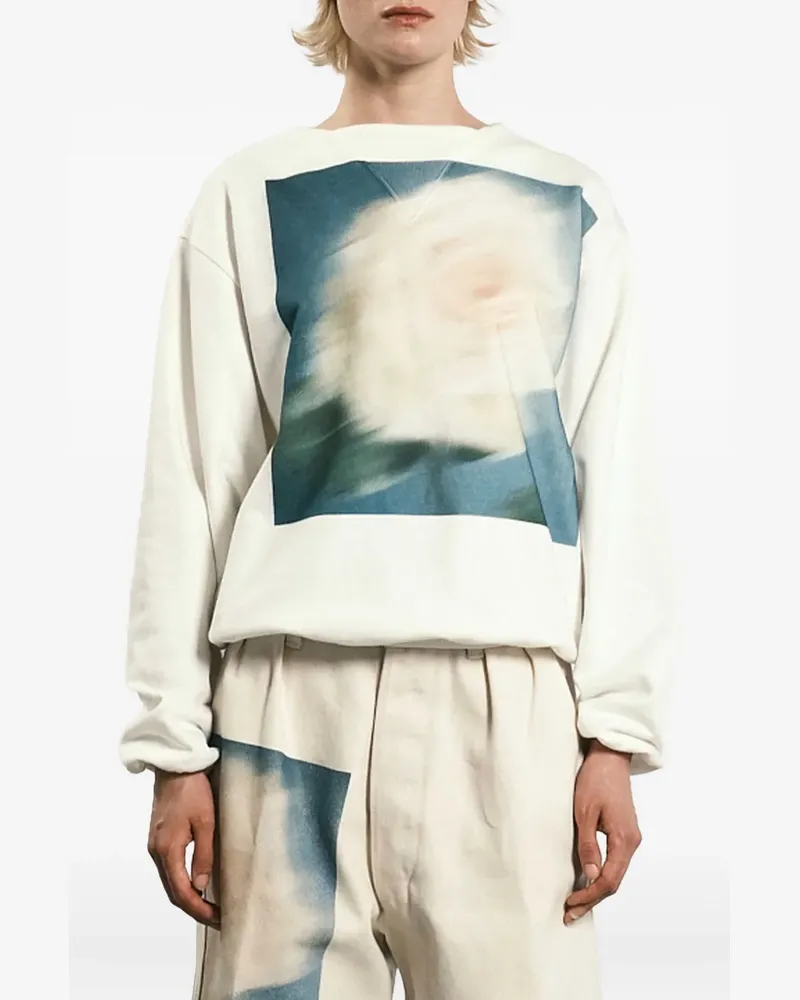 TANAKA Sweatshirt mit grafischem Print - Weiß Weiß