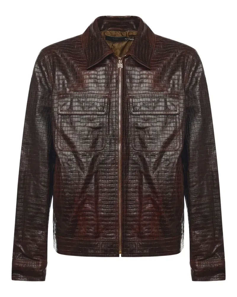 Amiri Texturierte Jacke mit Taschen - Braun Braun