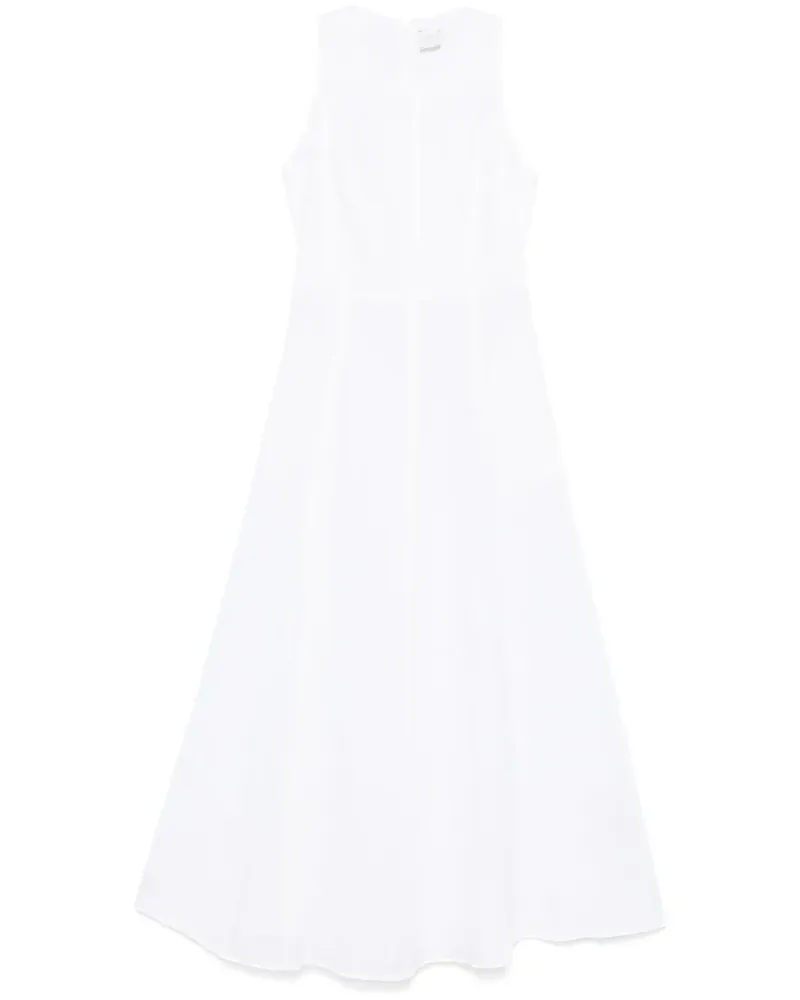 Eleventy Midikleid aus Leinen - Weiß Weiß