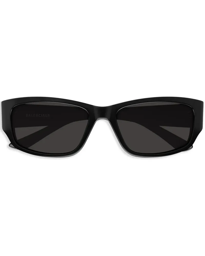 Balenciaga Sonnenbrille mit eckigem Gestell - Schwarz Schwarz