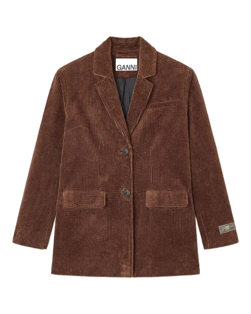 Ganni Blazer aus Cord - Braun Braun