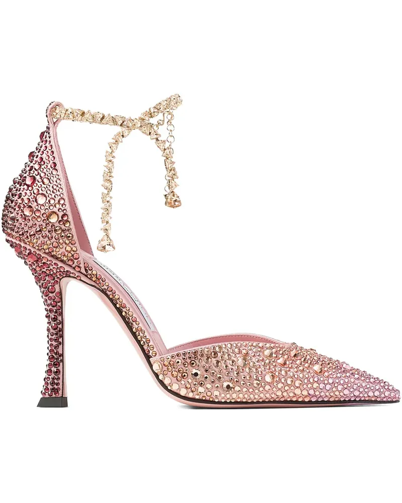 Jimmy Choo Stevie Pumps mit Kristallen 100mm - Rosa Rosa
