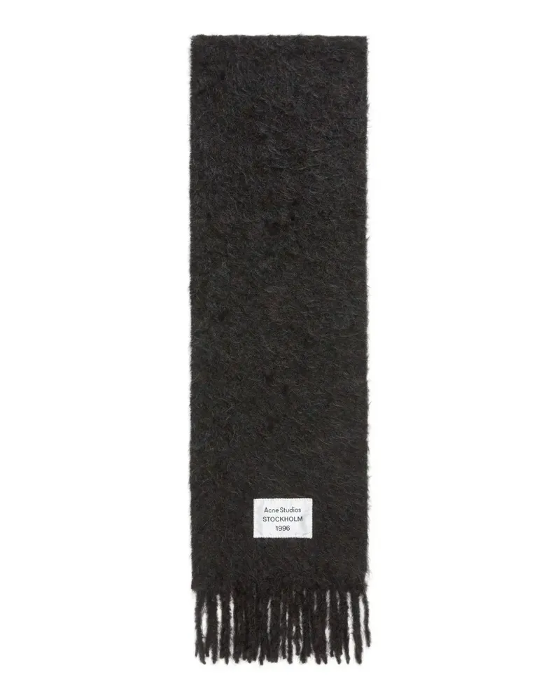 Acne Studios Schal mit Fransen - Schwarz Schwarz
