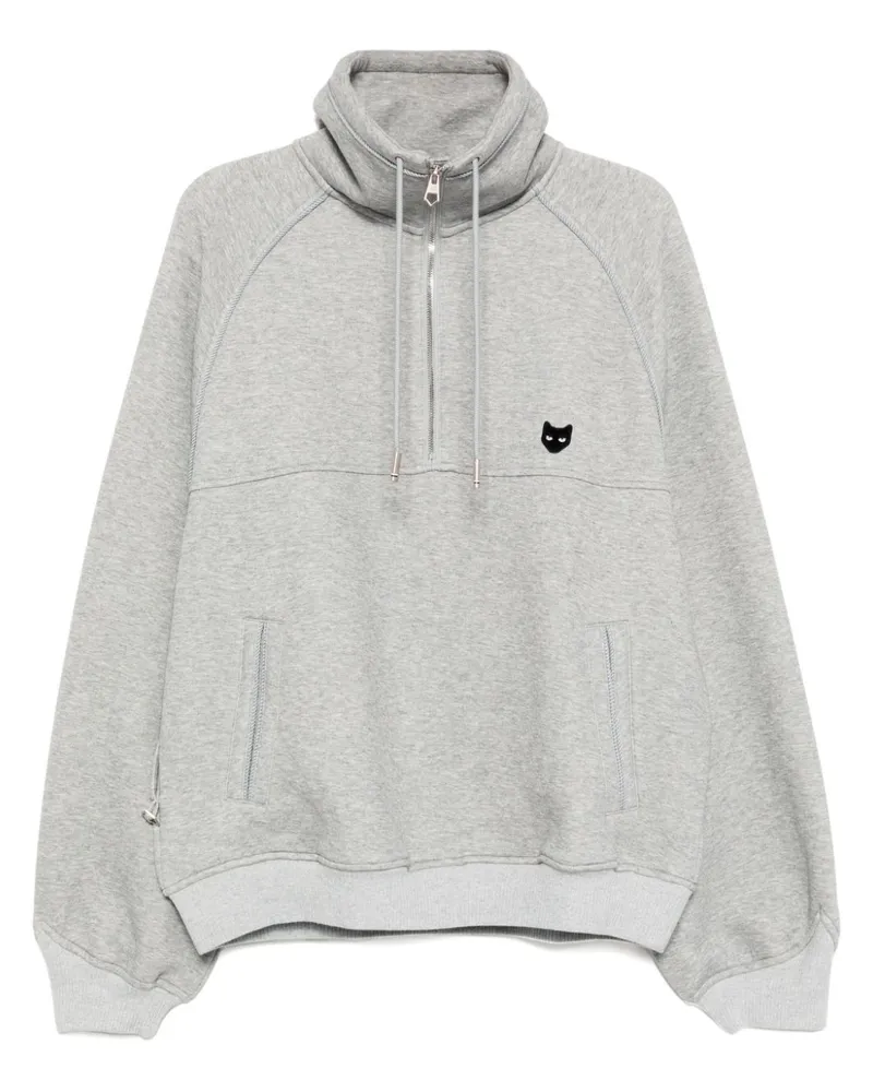 SONGZIO Assemblage Sweatshirt mit Stehkragen - Grau Grau