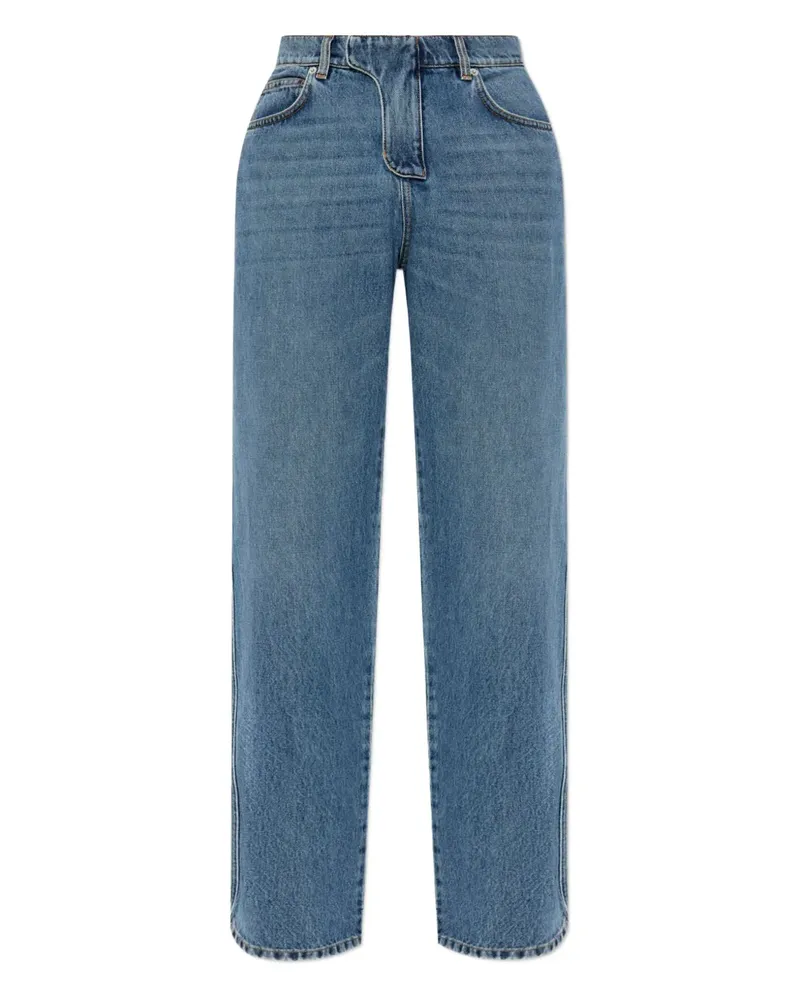 Balmain Jeans mit Logo-Patch - Blau Blau