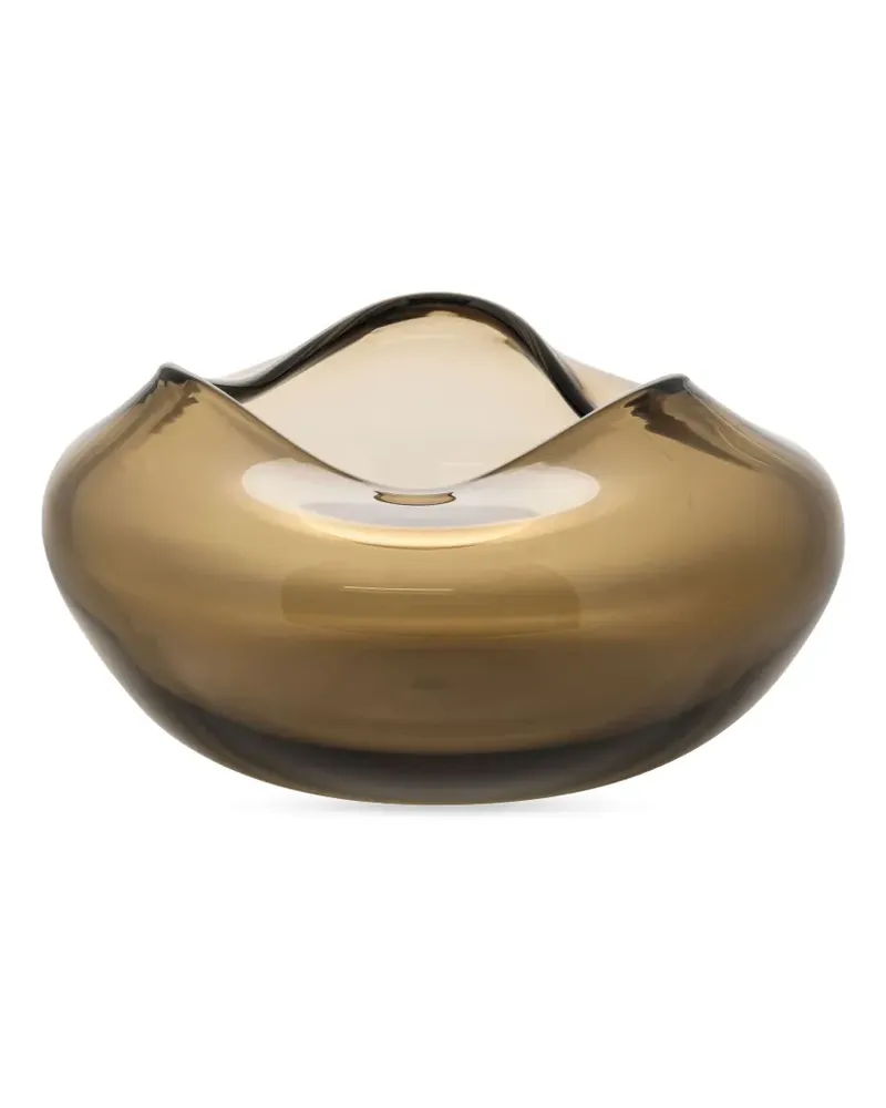 Gardeco Skulpturale Schale aus Glas - Nude Nude