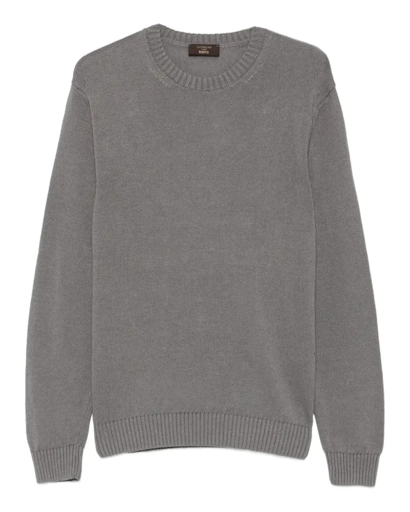 Zanone Fein gestrickter Pullover - Grau Grau