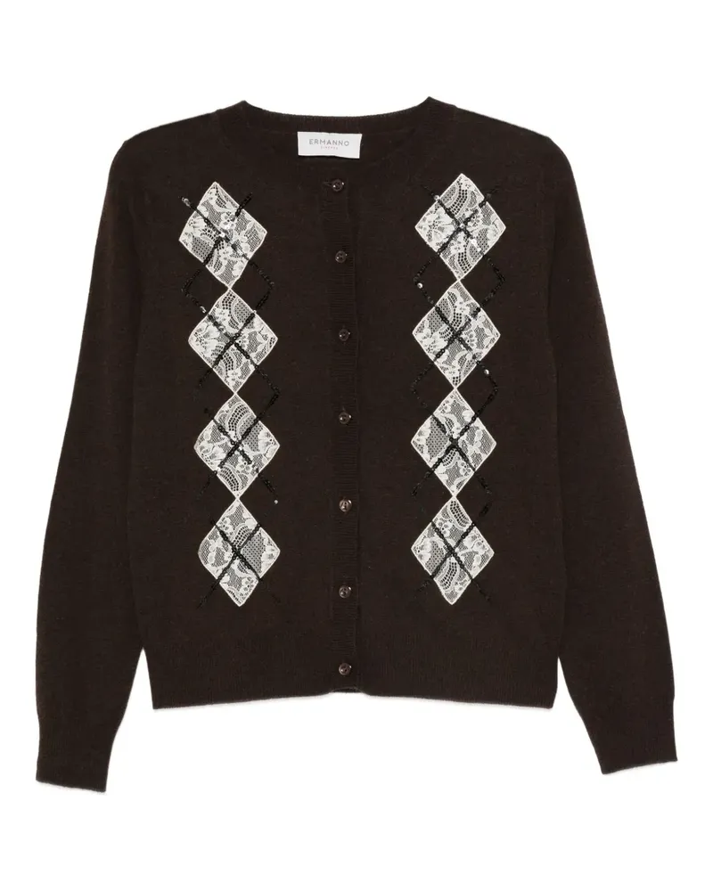 Ermanno Scervino Cardigan mit Pailletten - Braun Braun