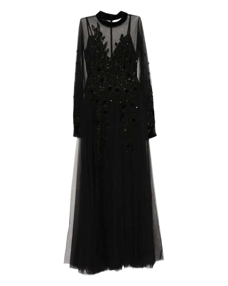 Saiid Kobeisy Kleid mit Stickerei - Schwarz Schwarz
