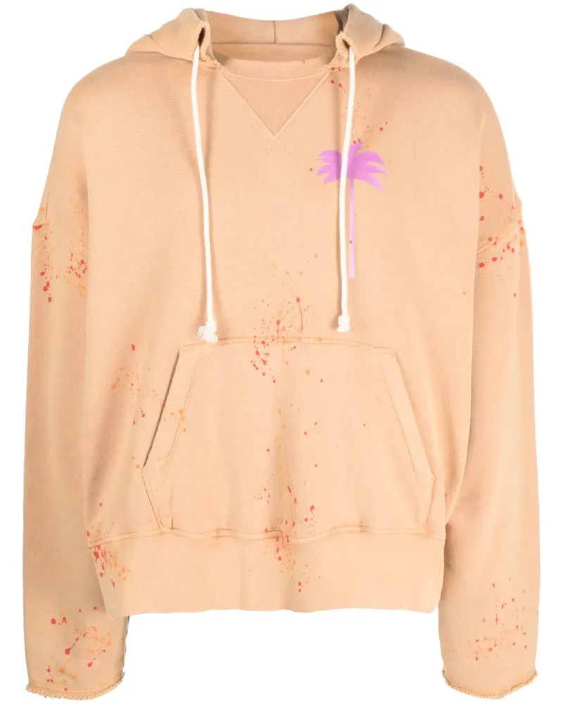 Palm Angels Hoodie mit Farbklecks-Print - Nude Nude