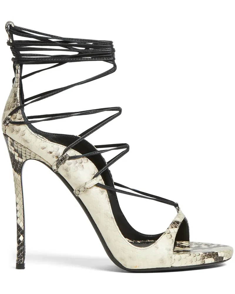 Dsquared2 Sandalen aus Schlangenleder 111mm - Nude Nude