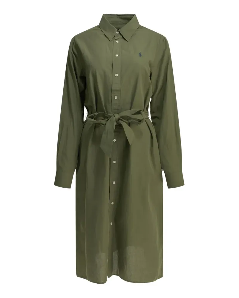 Ralph Lauren Midikleid mit Logo - Grün Grün