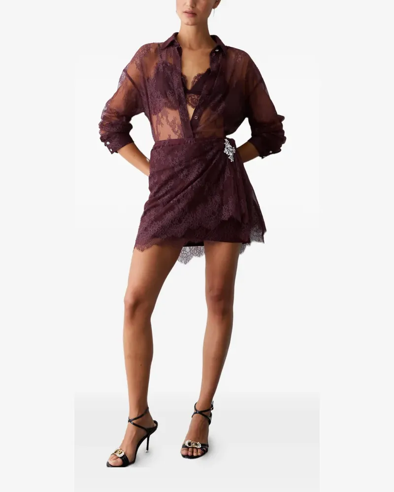 Liu Jo lace mini skirt - Violett Violett