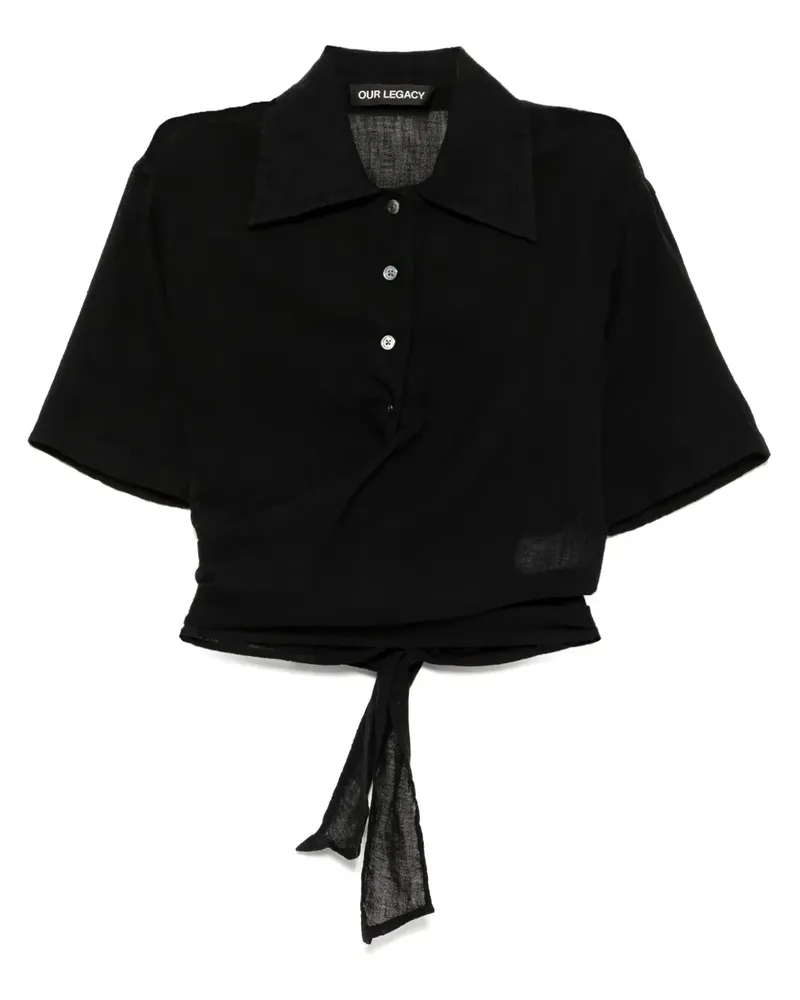Our Legacy Nannas Hemd - Schwarz Schwarz