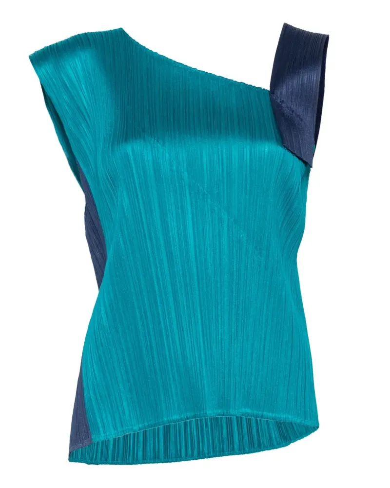 Issey Miyake Pointe Oberteil mit Falten - Grün Grün