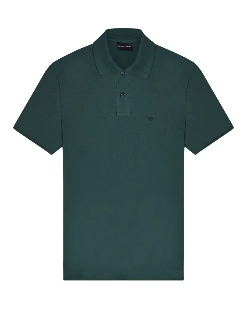 Emporio Armani Poloshirt mit Logo-Stickerei - Grün Grün