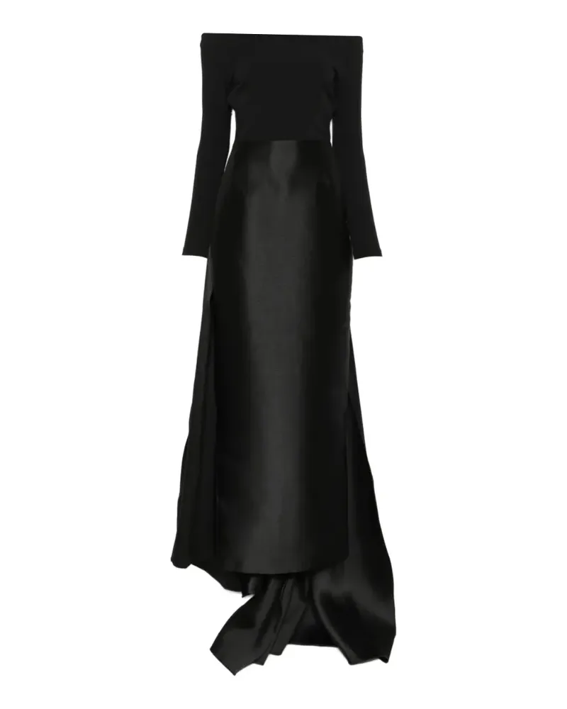 Solace London Schulterfreies Winslow Maxikleid - Schwarz Schwarz