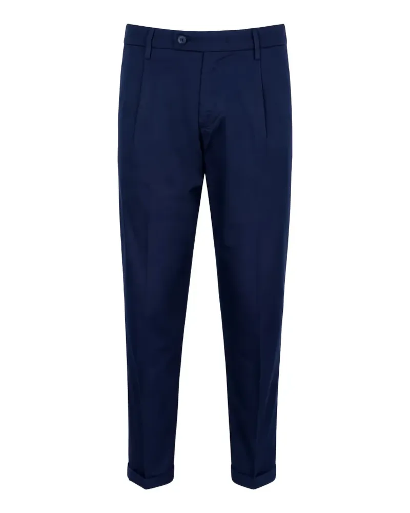 Re-HasH pleated turn-up trousers - Blau Blau