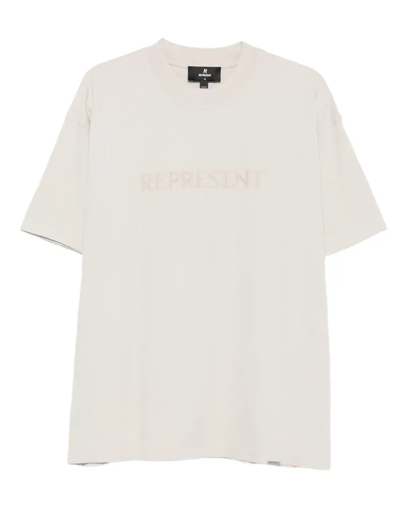 REPRESENT T-Shirt mit Logo-Stickerei - Nude Nude