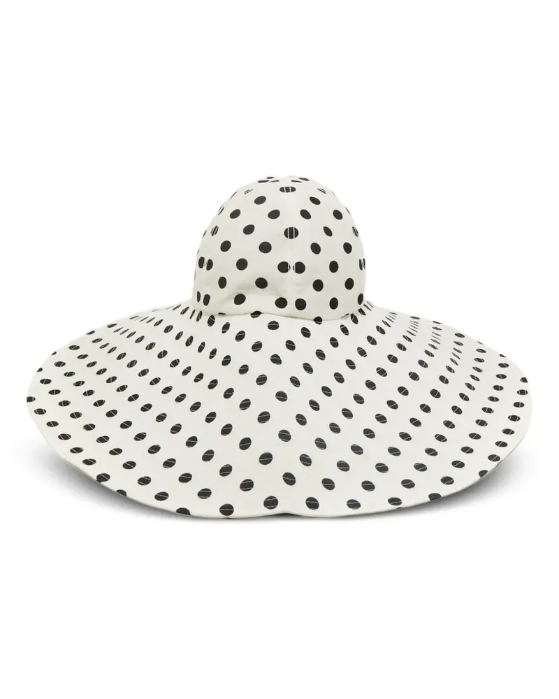 Marianna Senchina Hut mit Polka Dots - Weiß Weiß