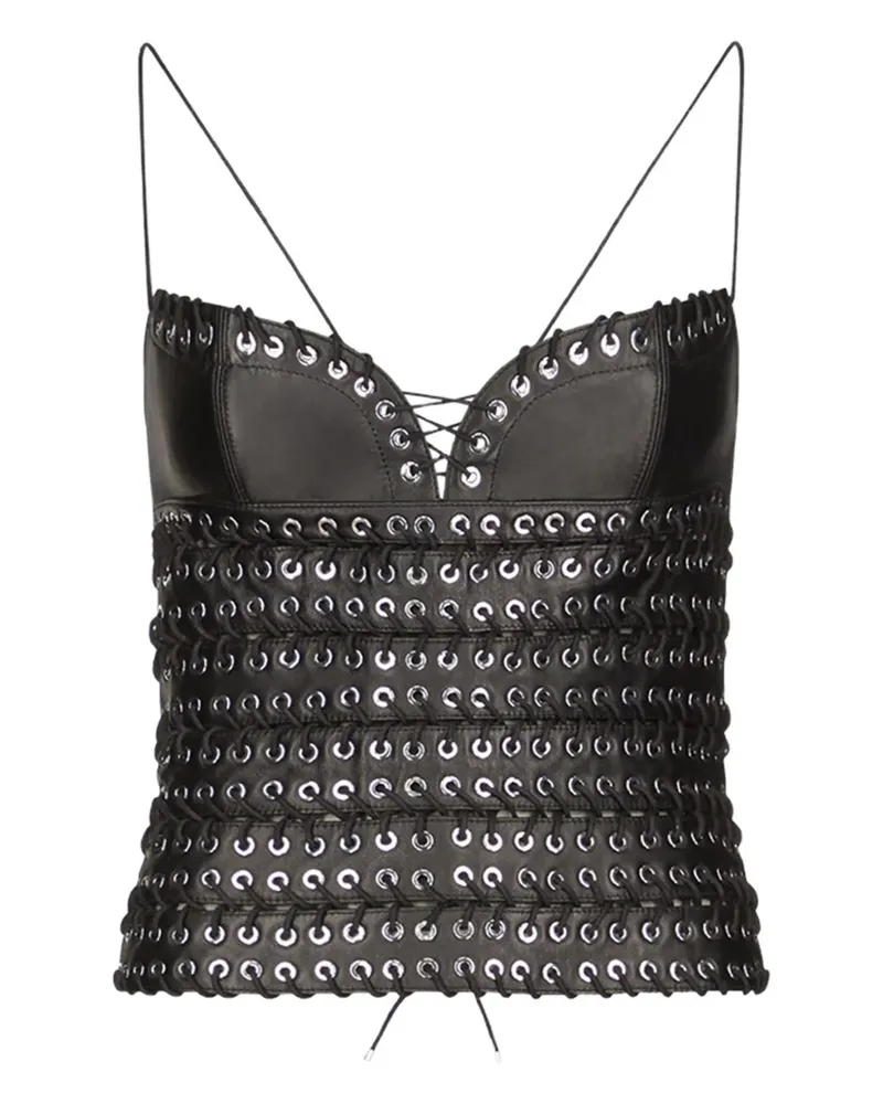 Ludovic de Saint Sernin Lee Oberteil aus Leder - Schwarz Schwarz