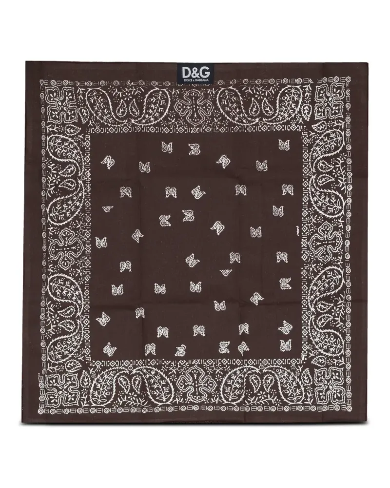 Dolce & Gabbana Halstuch mit Paisley-Print - Braun Braun
