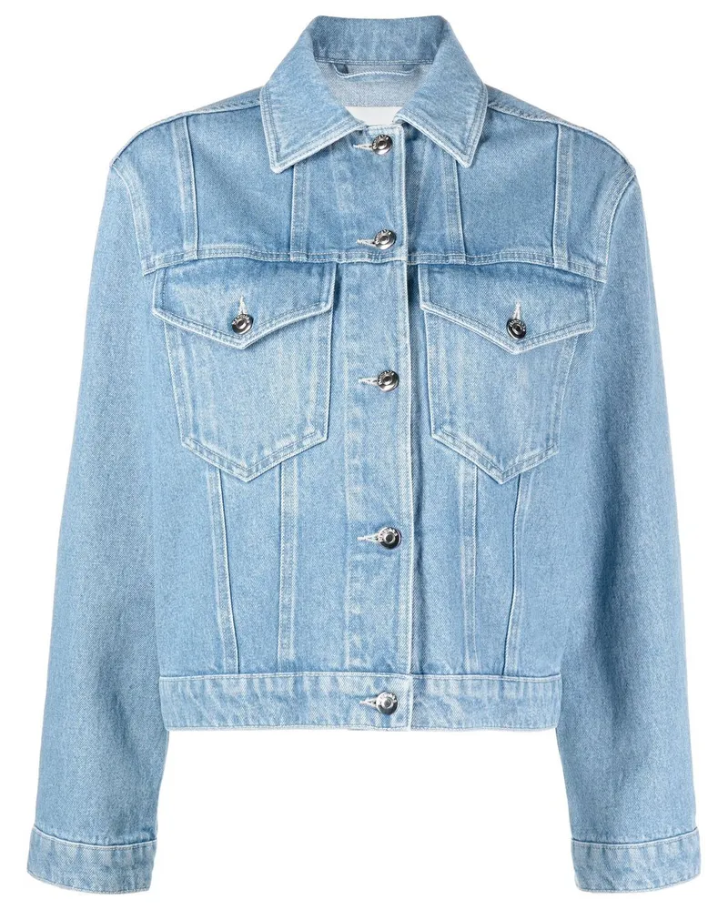 Nanushka Jeansjacke mit Waschung Blau