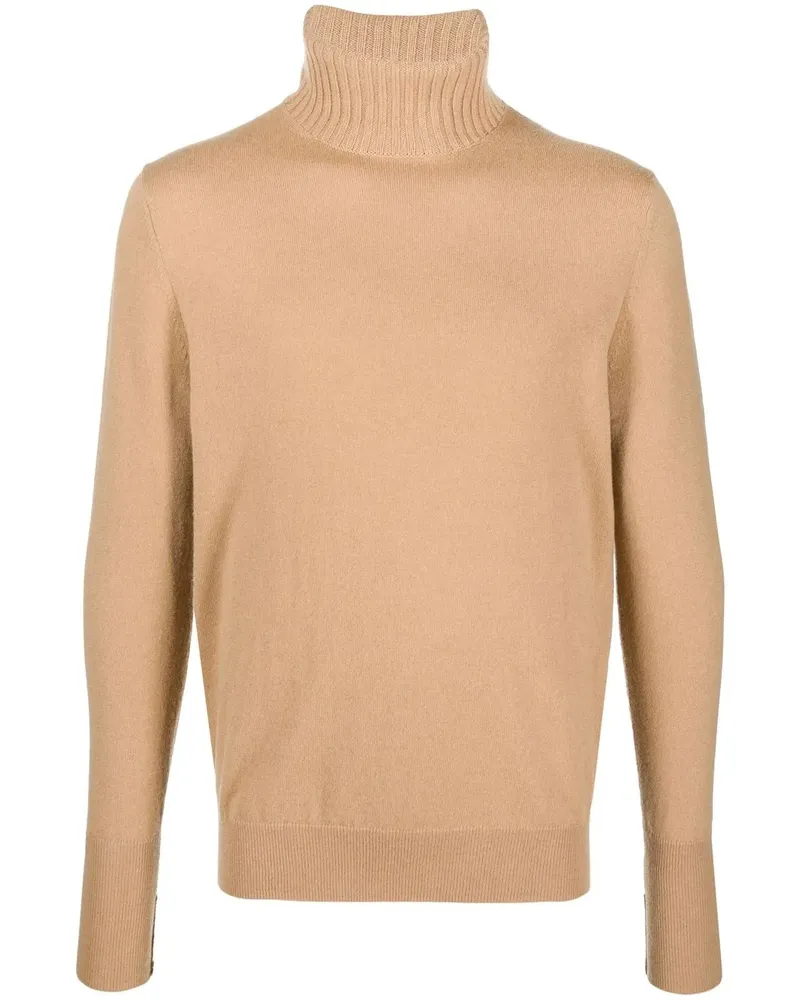 Ballantyne Fein gestrickter Rollkragenpullover - Nude Nude