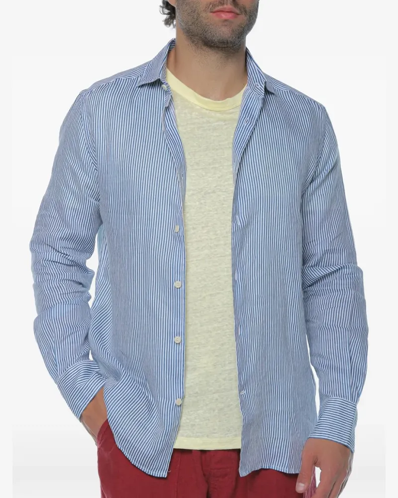 MC2 Saint Barth Pamplona striped-pattern shirt - Blau Blau