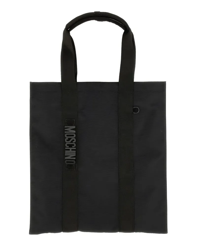 Moschino logo-print tote bag - Schwarz Schwarz