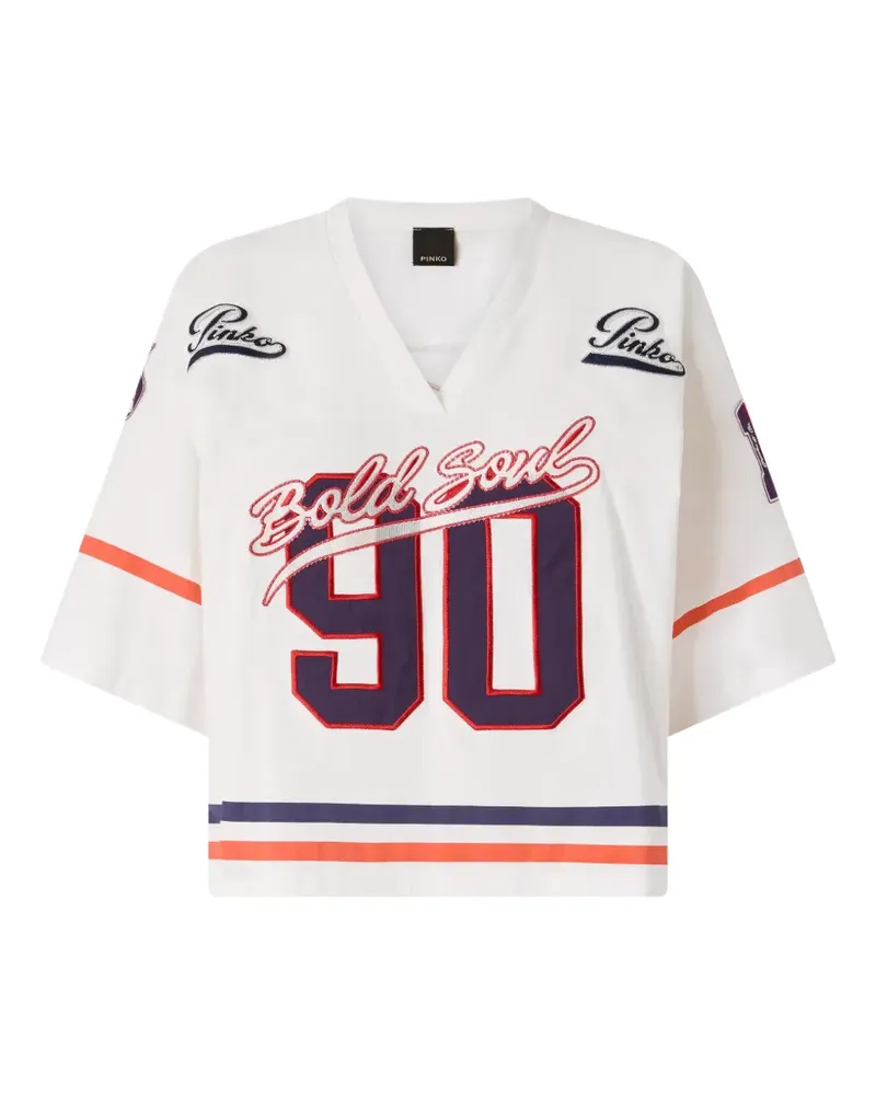 Pinko V-neck printed T-shirt - Weiß Weiß