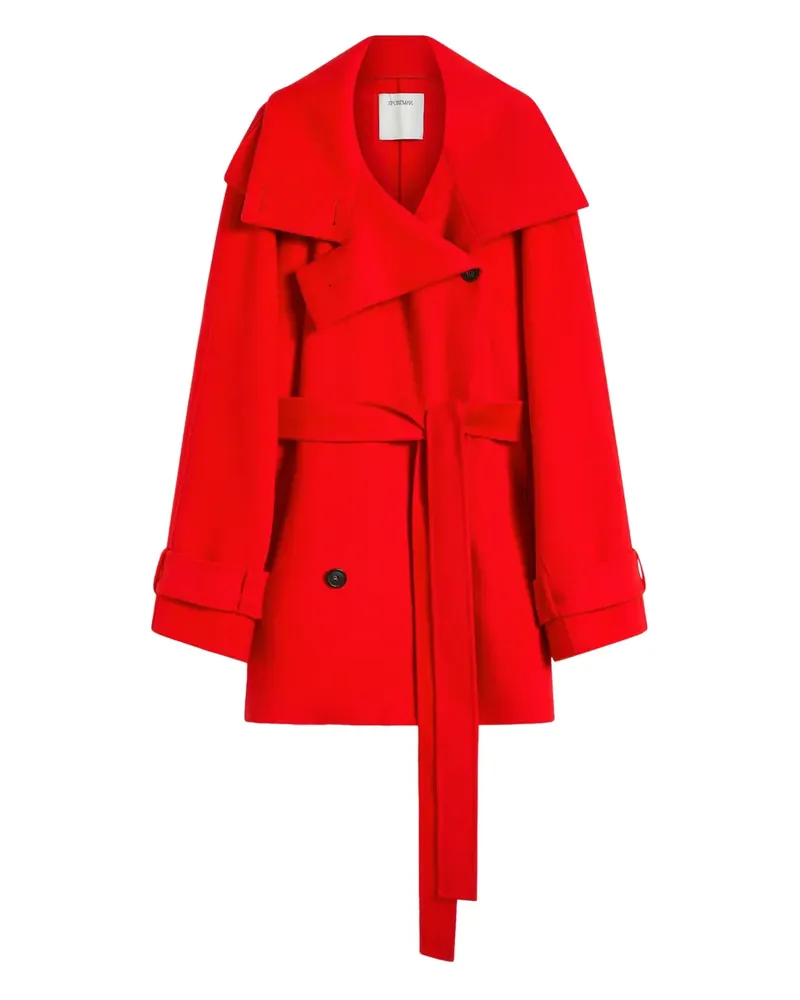 Max Mara belted collar coat - Rot Rot