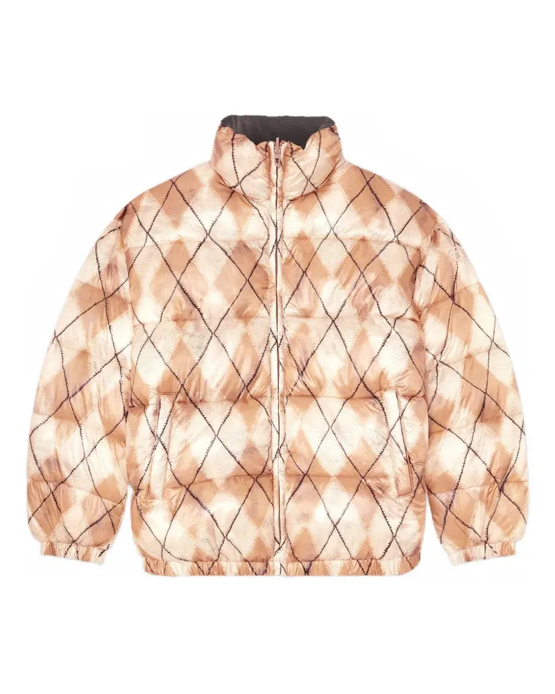 Diesel Wendbare Jacke mit Argyle-Print - Nude Nude