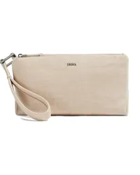 Ermenegildo Zegna Oasi Lino Clutch mit Logo Nude