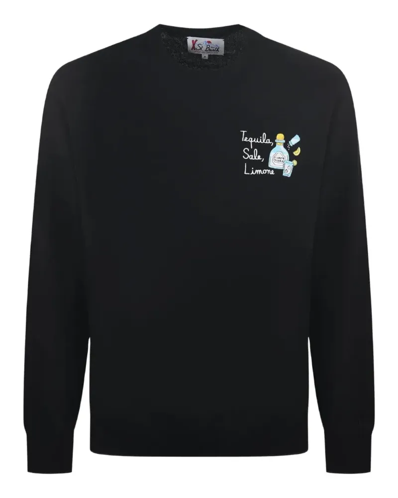 MC2 Saint Barth Bestickter Heron Pullover - Schwarz Schwarz