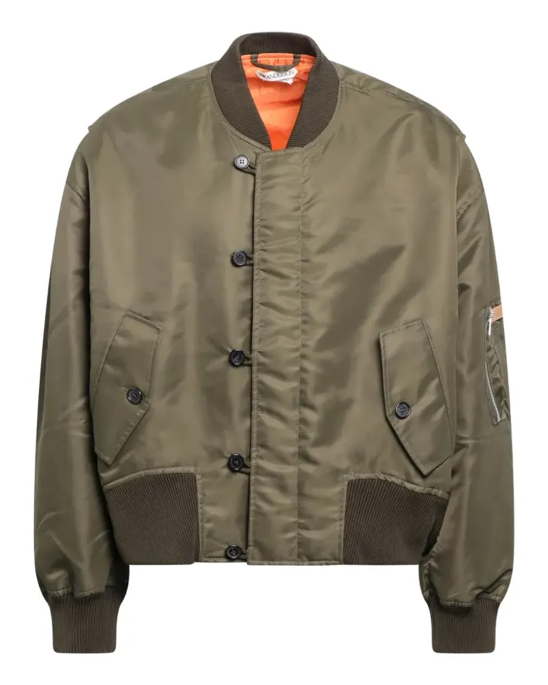 J.W.Anderson oversized tipped-hem bomber jacket - Grün Grün